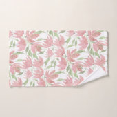 Feldblumen-Spitze Textur Rosa Weiß Badhandtuch Set (Handtuch)