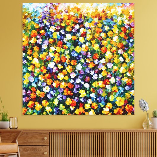 Feldbukett Leinwanddruck (Insitu (Wohnzimmer))