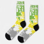 Feldebene für geometrische Funky Abstrakt Lithroma Socken (Linkes Detail)