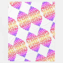 Feldenkrais Blanket - Rainbow Hearts #2 Fleecedecke