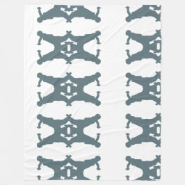 Feldenkrais Blanket - Rollmuster in Grau Fleecedecke