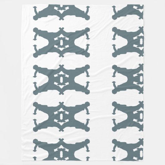 Feldenkrais Blanket - Rollmuster in Grau Fleecedecke (Vorderseite)