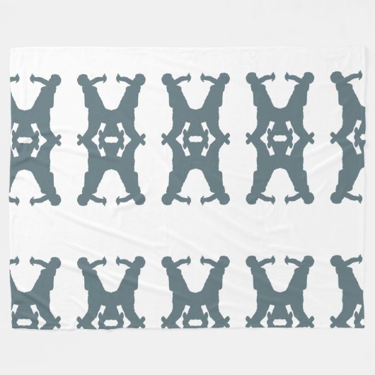 Feldenkrais Blanket - Rollmuster in Grau Fleecedecke (Vorderseite (Horizontal))