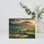 Felder der grünen Irland Postkarte (Stehend Vorderseite)