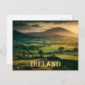 Felder der grünen Irland Postkarte (Vorne/Hinten)