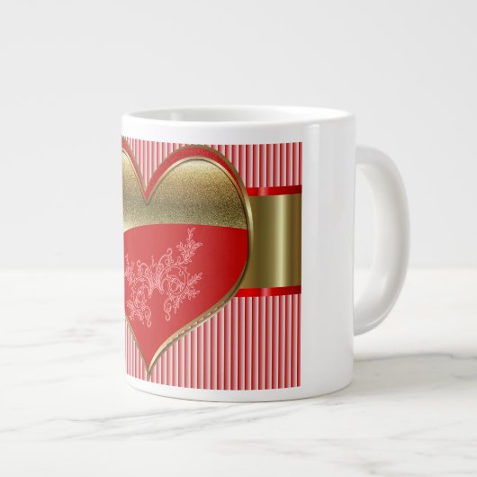 Felder der Hearts Jumbo Specialty Tasse (Vorderseite Rechts)