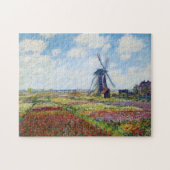 Felder der Tulpe mit der Rijnsburg Windmühle Monet Puzzle (Horizontal)