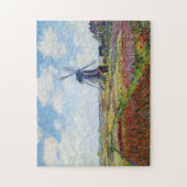 Felder der Tulpe mit der Rijnsburg Windmühle Monet Puzzle (Vertikal)