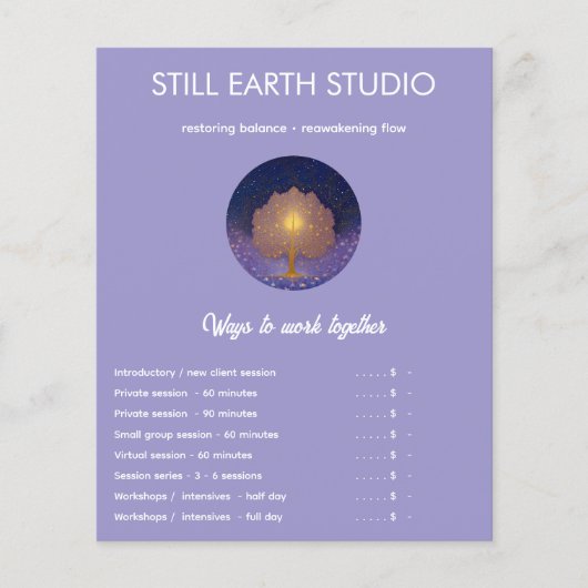 Felder des inneren Lichts | Baum des Lebens Flyer (Vorne)