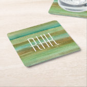 Felder des Monogramm-| im Frühjahr ich Rechteckiger Pappuntersetzer (angewinkelt)