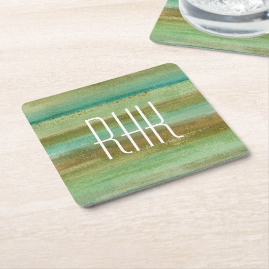 Felder des Monogramm-| im Frühjahr ich Rechteckiger Pappuntersetzer (angewinkelt)