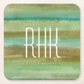 Felder des Monogramm-| im Frühjahr ich Rechteckiger Pappuntersetzer (Vorderseite)