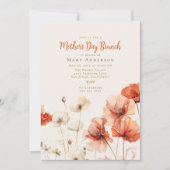 Felder des Muttertagsbrunch der Poppies Einladung (Vorderseite)