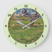 Felder in der Nähe der Alpilles Vincent van Gogh Große Wanduhr (Vorderseite)