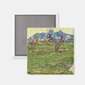Felder in der Nähe der Alpilles Vincent van Gogh Magnet (Vorderseite/Rückseite)