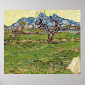 Felder in der Nähe der Alpilles Vincent van Gogh Poster (Vorne)