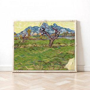 Felder in der Nähe der Alpilles Vincent van Gogh Poster