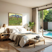 Felder in der Nähe der Alpilles Vincent van Gogh Poster