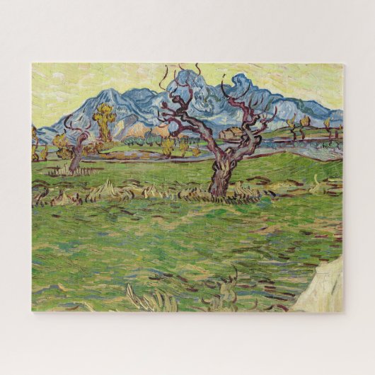 Felder in der Nähe der Alpilles Vincent van Gogh Puzzle (Horizontal)