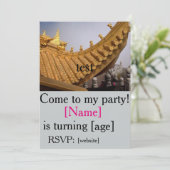 Felder mit Chacharas-Einladungsvorlagen Einladung (Stehend Vorderseite)