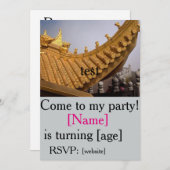 Felder mit Chacharas-Einladungsvorlagen Einladung (Vorne/Hinten)