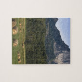 Felder mit geschlagenem Heu, Alberta, Kanada Puzzle (Horizontal)