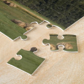 Felder mit geschlagenem Heu, Alberta, Kanada Puzzle (Seite)