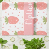 Felder von Erdbeeren Geschirrtuch (Gefaltet)