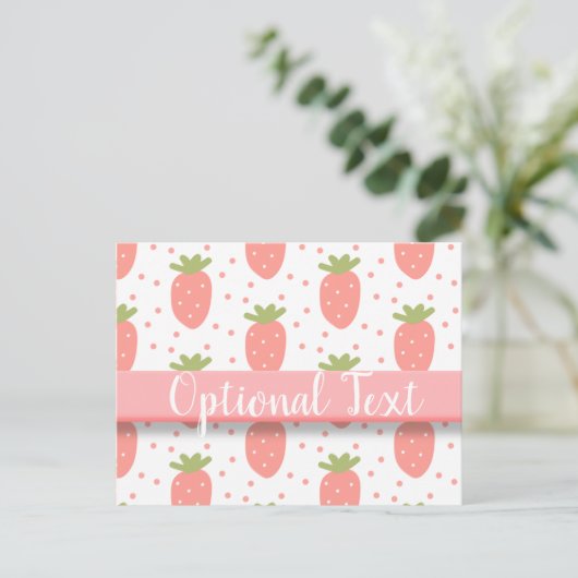 Felder von Erdbeeren Postkarte (Stehend Vorderseite)