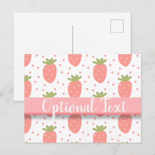 Felder von Erdbeeren Postkarte (Vorne/Hinten)