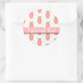 Felder von Erdbeeren Runder Aufkleber (Tasche)