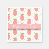 Felder von Erdbeeren Serviette (Vorderseite)