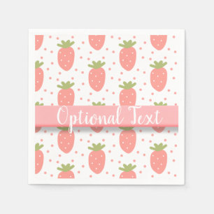 Felder von Erdbeeren Serviette