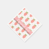 Felder von Erdbeeren Serviette (Ecke)