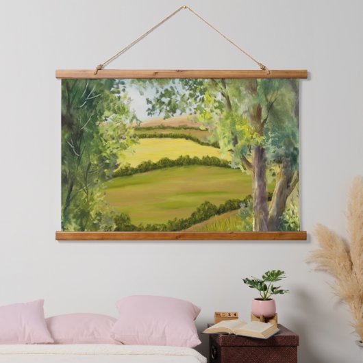 Felder Wandteppich Mit Holzrahmen (Schlafzimmer)