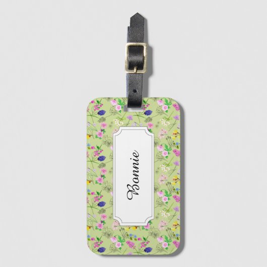 Feldfarben auf grün gepäckanhänger (Vorderseite Vertikal)