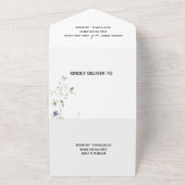 Feldfreie Blume Wasserfarbe Delikat All In One Einladung (Außenbereich)