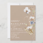 Feldfreie Blume Wasserfarben Einladung (Vorderseite)