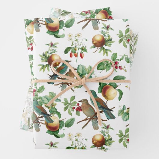 Feldfrüchte, Beeren, Vögel und Blätter (Beispiel)