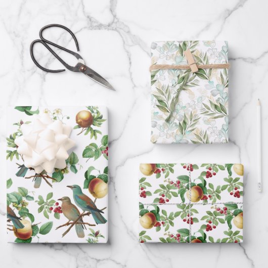 Feldfrüchte, Beeren, Vögel und Blätter (Vorderseite)