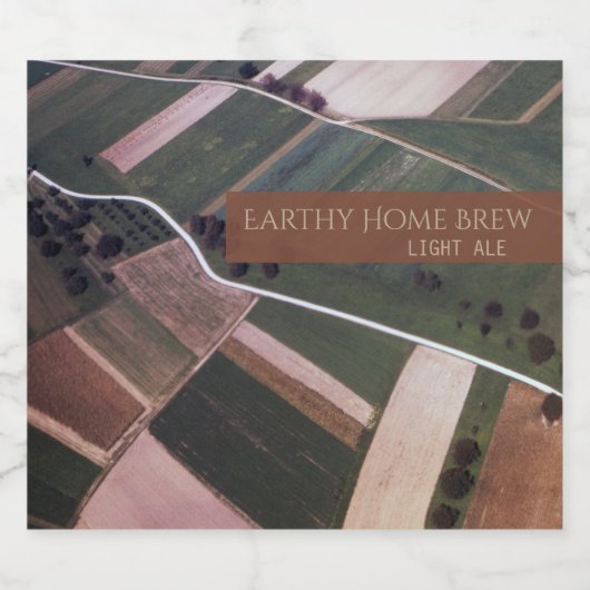 Feldgesteppte Landschaft Grüner Erdreich Bierflaschenetikett (Einzelnes Label)
