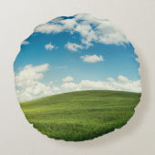 Feldgrasart Rundes Kissen (Rückseite)