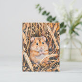 Feldhamster in Golden Gran Postkarte (Stehend Vorderseite)