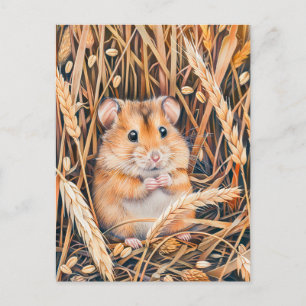 Feldhamster in Golden Gran Postkarte