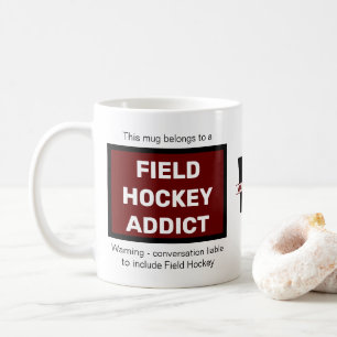 Feldhockey-Addict Hinzufügen des Monogrammes Kaffeetasse