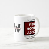 Feldhockey-Addict Hinzufügen des Monogrammes Kaffeetasse (VorderseiteRechts)