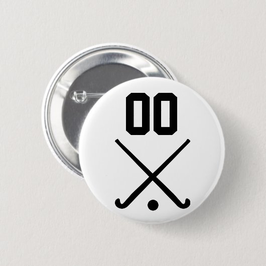 Feldhockey der benutzerdefinierten Nummer Button (Vorne & Hinten)