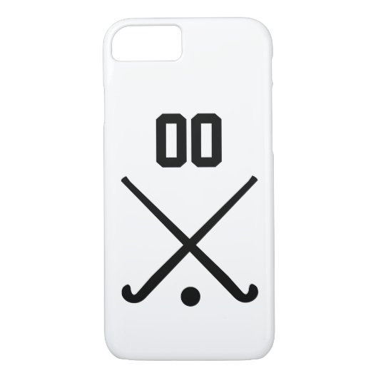 Feldhockey der benutzerdefinierten Nummer Case-Mate iPhone Hülle (Rückseite)