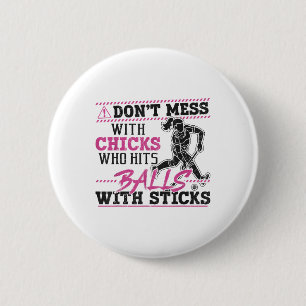 Feldhockey Erwachsenen Humor Mischt Euch Nicht Mit Button