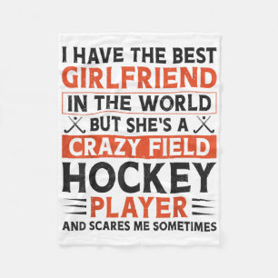 Feldhockey Freund Ich habe die beste Freundin Fleecedecke